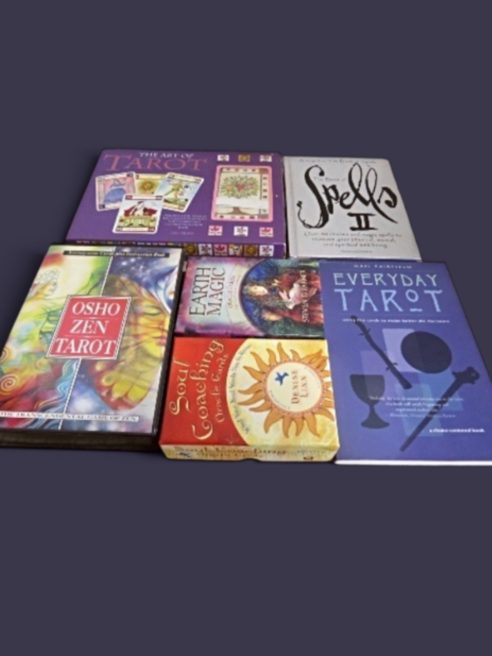 Large lot of Tarot, Oracle Cards with Books and a Spell Book